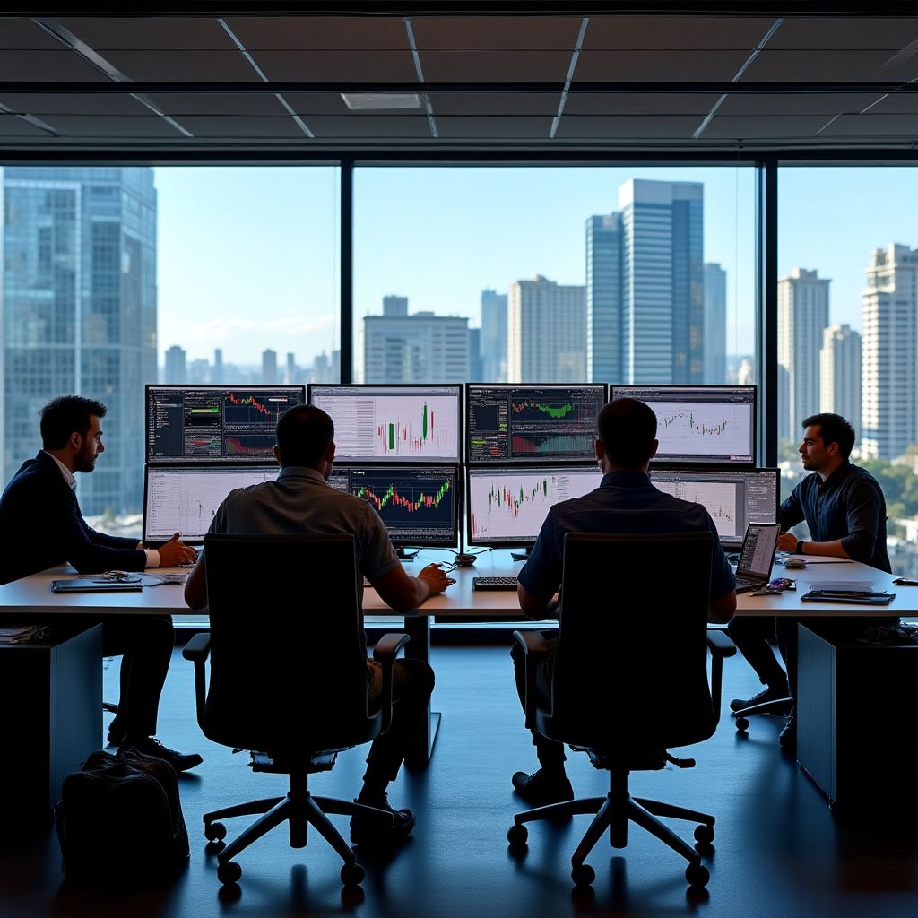 Equipo de Academia de Trading Argentina en oficina principal